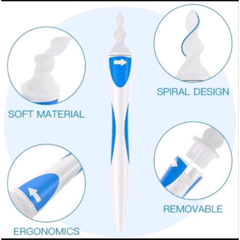 Korek Kuping / Pembersih Kotoran Telinga Smart Swab Karet Lembut