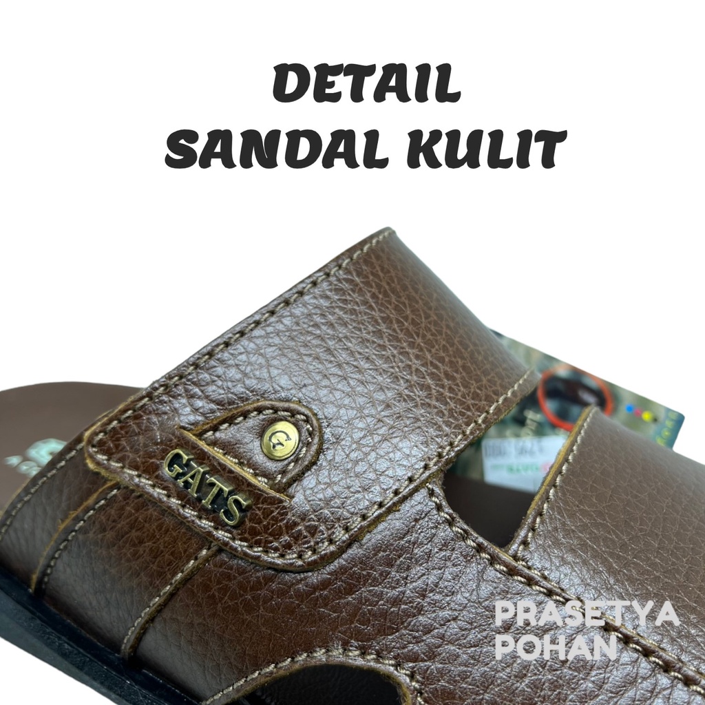 Sandal KULIT ASLI Pria Gats BL - Sandal Awet Tahan Lama dan Nyaman Digunakan