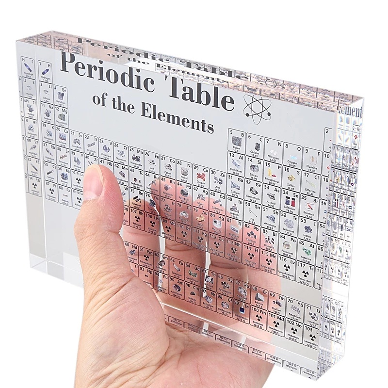 Samples Sekolah Belajar Hari Sekolah Art Hadir Ulang Tahun Anak Akrilik Bening Kimia Periodic Table Dengan Elemen 85-bit Pajangan Home Decor Letter Ornament