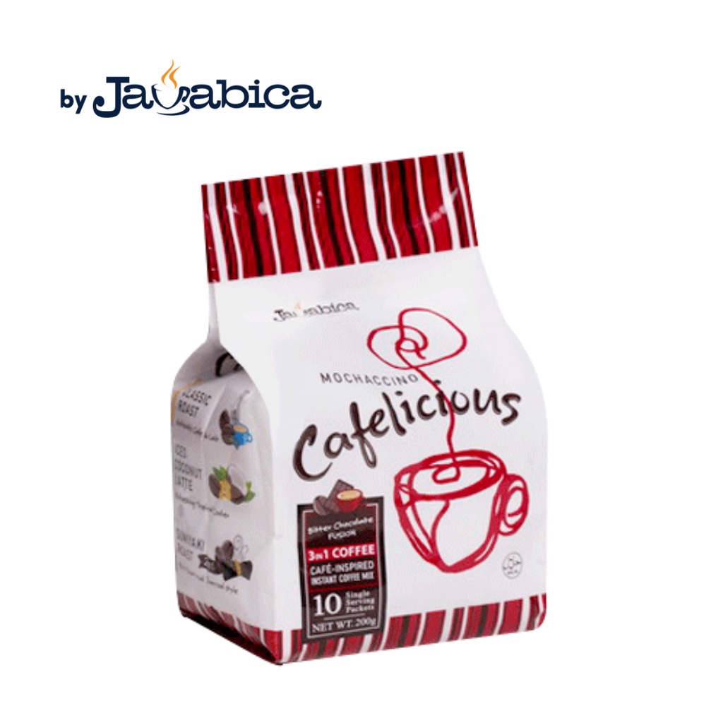 

Kopi Mix Instan Javabica - Cafelicious Mochaccino (20 Gram X 10 Sachet)