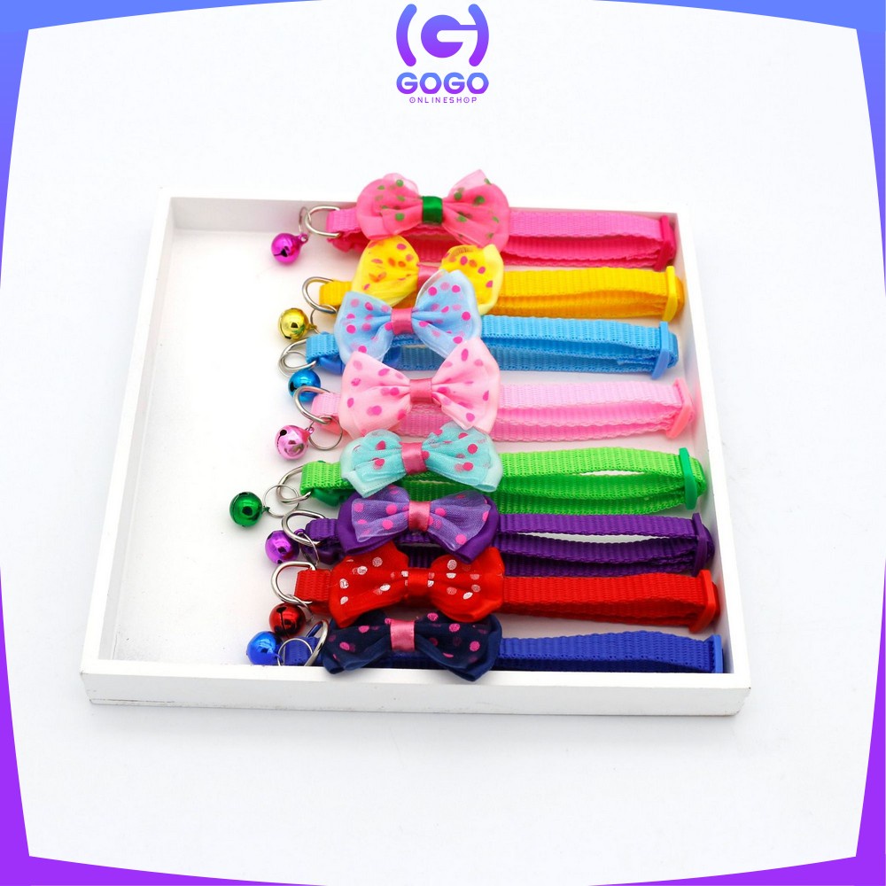GOGO-C567 Kalung Kucing Anjing Lonceng Motif Polos Pita Love / Kalung Pita Lonceng Aksesoris Hewan Peliharaan