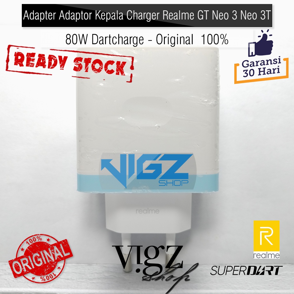 Adapter Adaptor Kepala Charger Realme GT Neo 3 GT Neo 3T 80W Original 100%