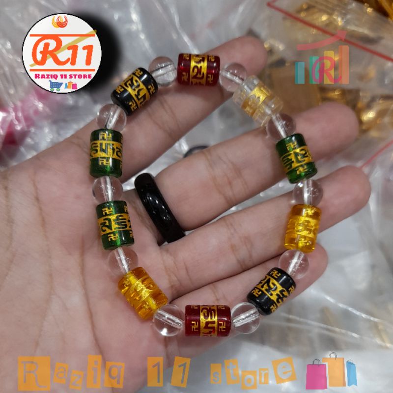 Gelang Batu Giok Mantra Budha Asli Original Gelang Pria Atau Wanita