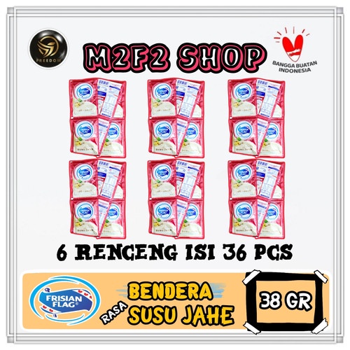 Frisian Flag Bendera Susu Kental Manis Jahe Sachet - 38 gr (Kemasan 36 Pcs)