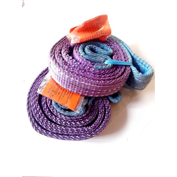 webbing sling 1 ton tebal lebar 3,5 cm panjang 1,5 meter kualitas wahid no abal abal tali angkat safety