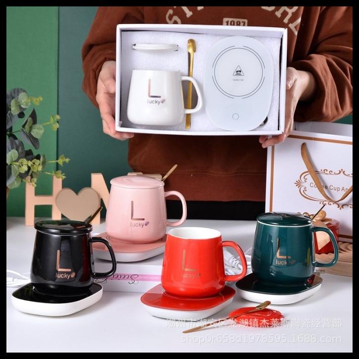 

Glass Warmer Set Kado Bingkisan Kado Ultah Lebaran Bday Mug + Pemanas