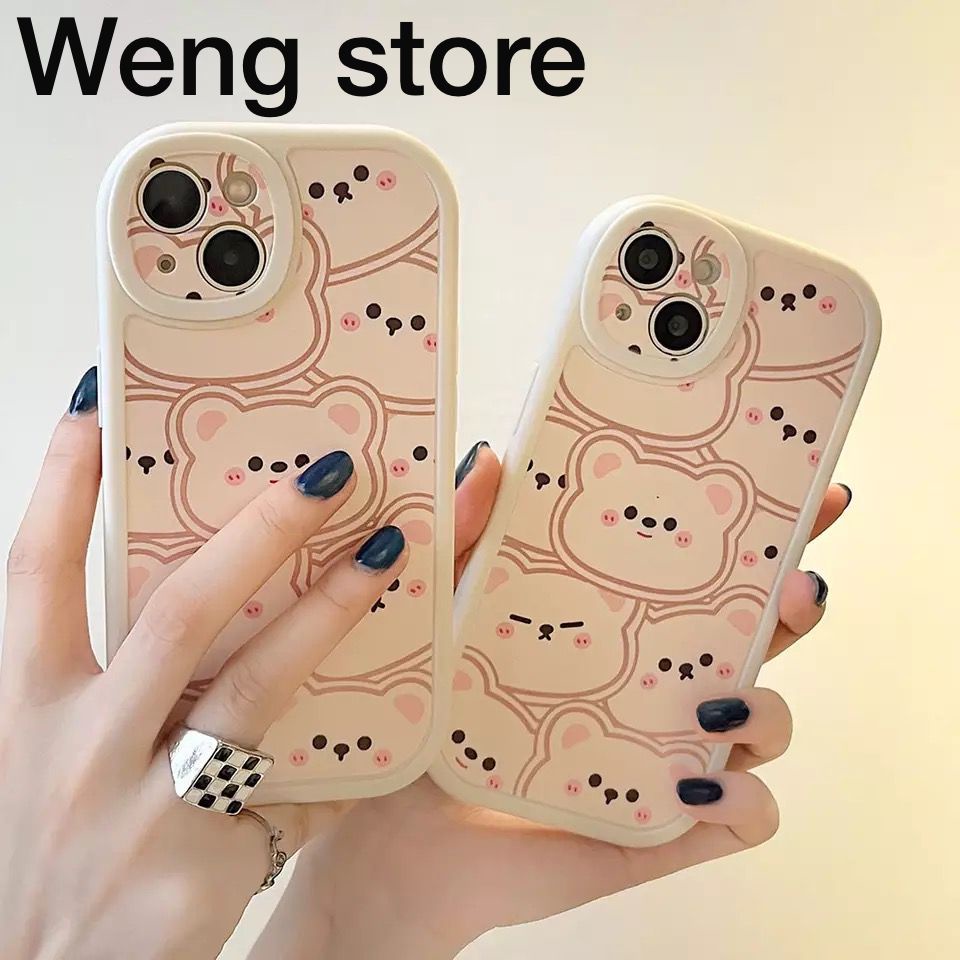 WENG Fnko Case White BR For Vivo Y35 Y91 Y95 Y91C Y12 Y15 Y01 Y17 Y20 Y12S Y15S Y33S Y21S Y30 Y50 Y21T Y16 Y22 Y35