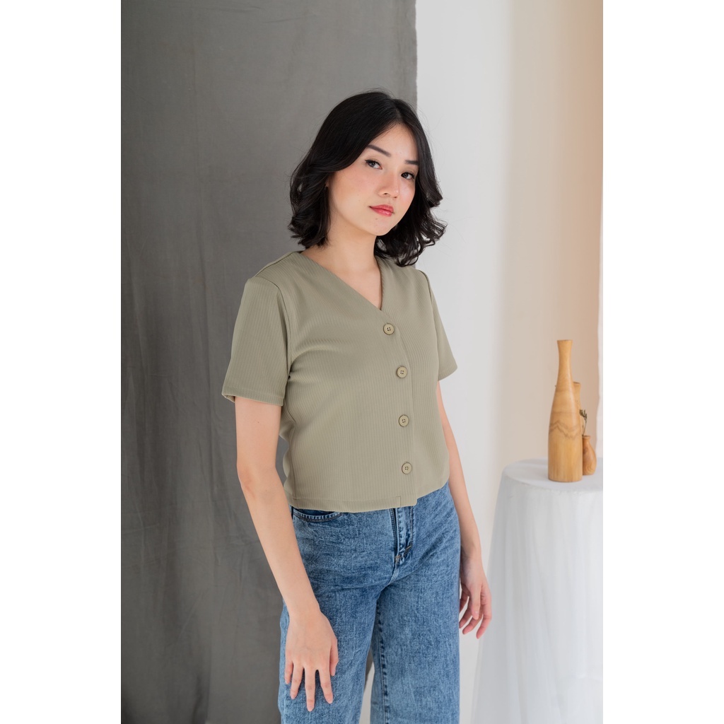 (COD) OH Fashion Atasan Wanita  Kiyo Blouseknit  #2898