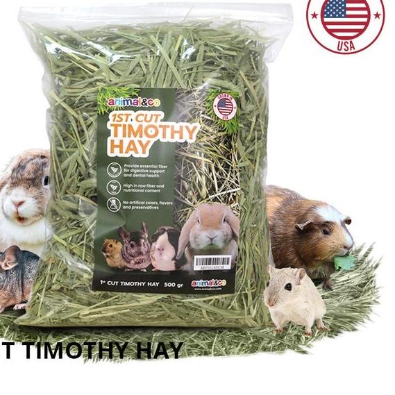 Animalnco Timothy Hay 1st Cut 500gr Makanan Kelinci Guaniea Pig