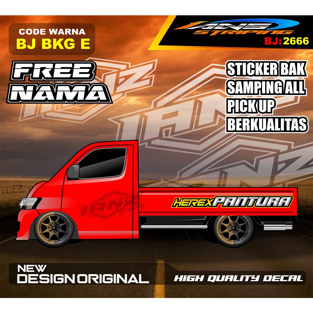 STICKER DECAL TULISAN BAK SAMPING  GRANMAX PICK UP / STICKER BAK SAMPING GRANMAX / DECAL STICKER GRANMAX PICK UP
