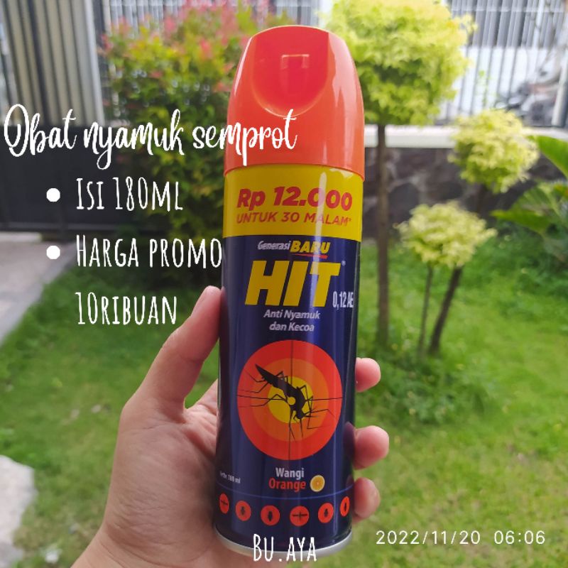 Hit Spray Aerosol Isi 200ml Obat Nyamuk Semprot 180ml