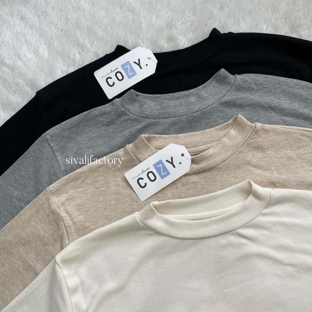 SIVALI Kaos Lengan Panjang Misty 777 || Inner Hijab Basic Shirt Atasan Wanita