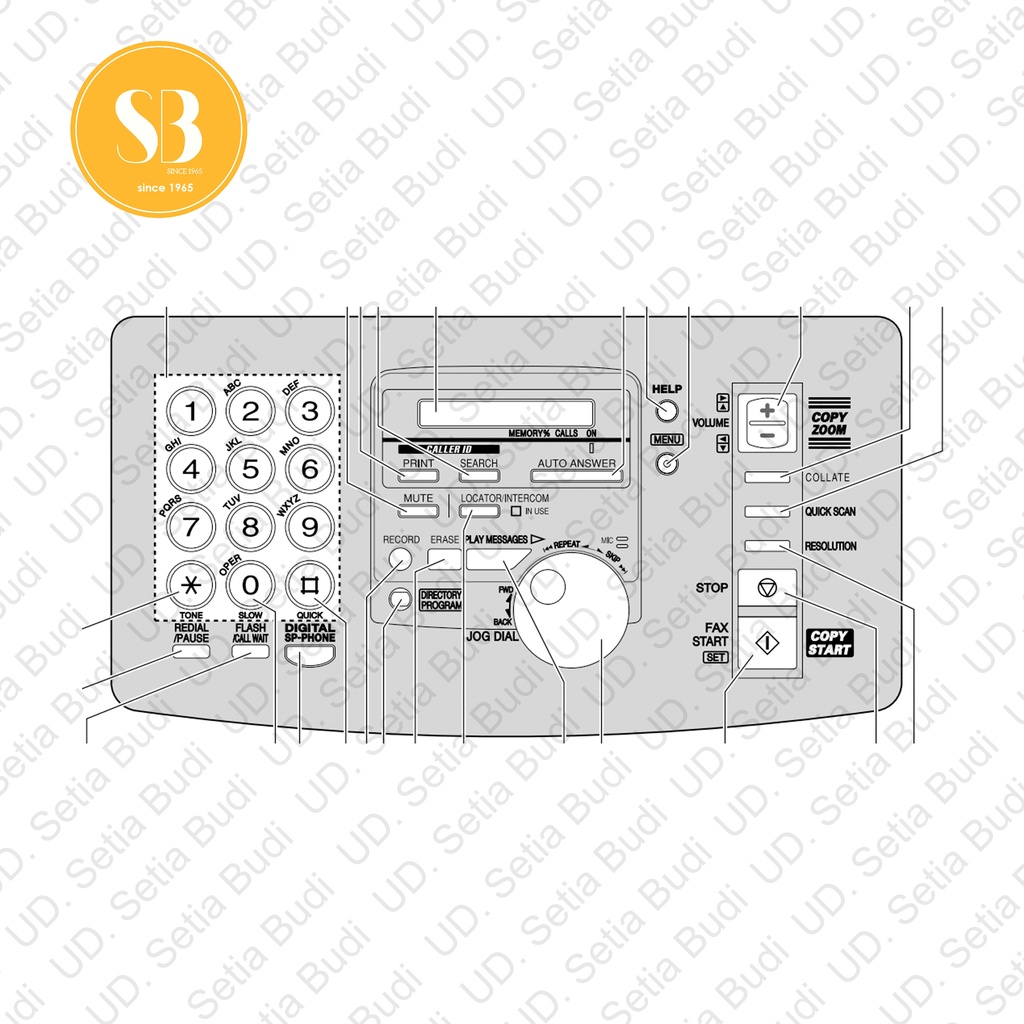 Mesin Facsimile Kertas HVS / Plain Paper Fax Panasonic KX-FPC95 Baru Gres