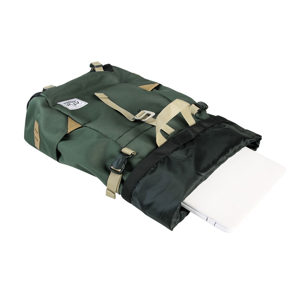 HARRIER OLIVE BLACK ORIGINAL x ATVA Ransel Casual Hijau Hitam Pria Wanita Daily Backpack Kuliah Kampus Kerja Kantor Sekolah SMA SMK Tas Punggung Laptop Ukuran Besar 14 Inch Rolltop Bagpack Distro Premium Roll Top Outdoor Travel Traveling Bag Keren Branded