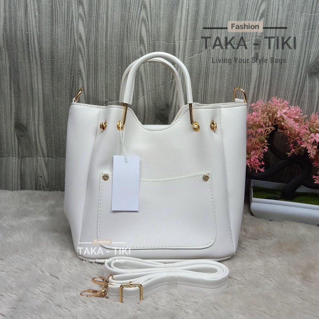 (COD) Tas Selempang Top Handle Bag Jinjing Gagang Besi Mewah