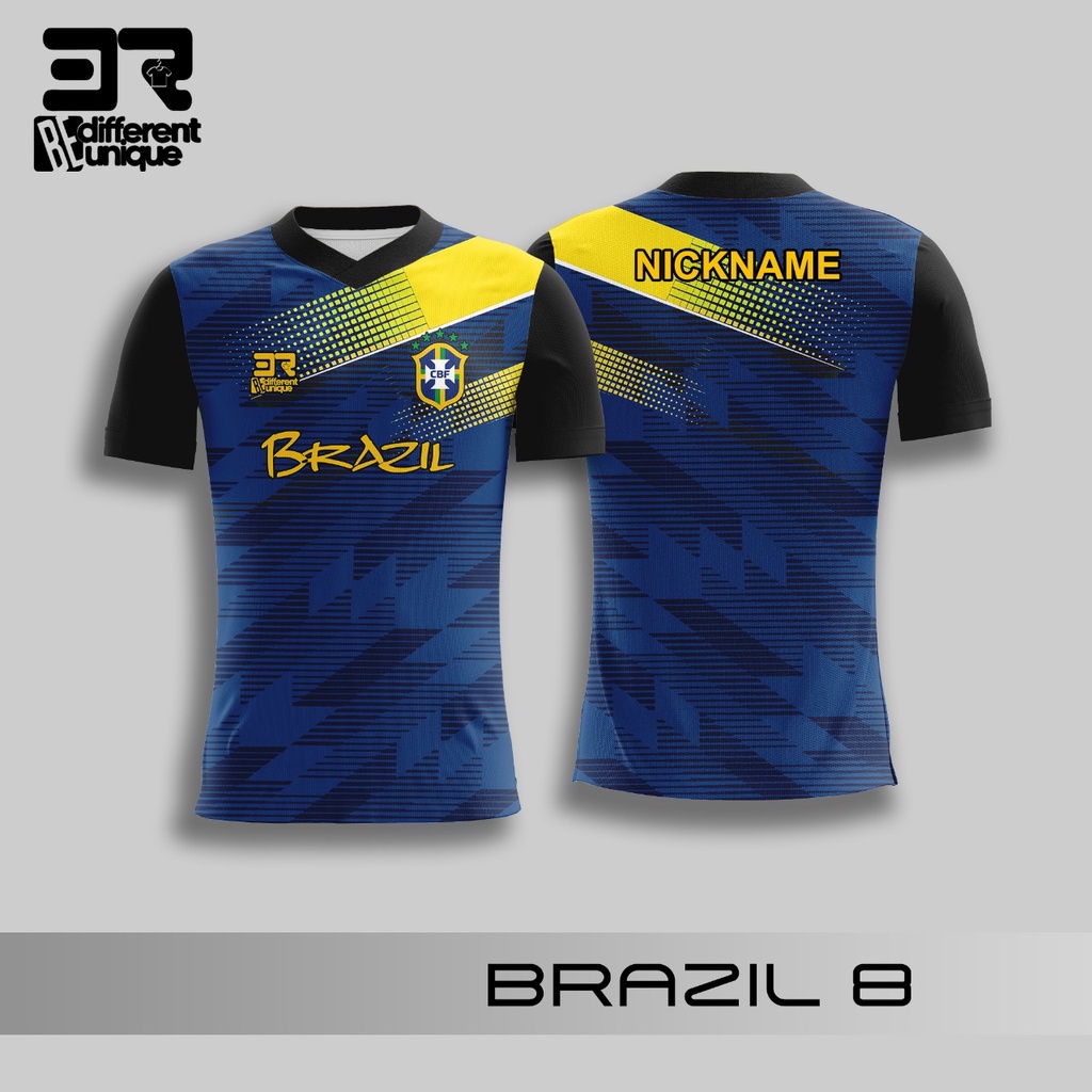 KAOS JERSEY SEPAK BOLA DUNIA - BRAZIL 8 / JERSEY BOLA / JERSEY SEPAK BOLA / KAOS BOLA  / JERSEY ANAK