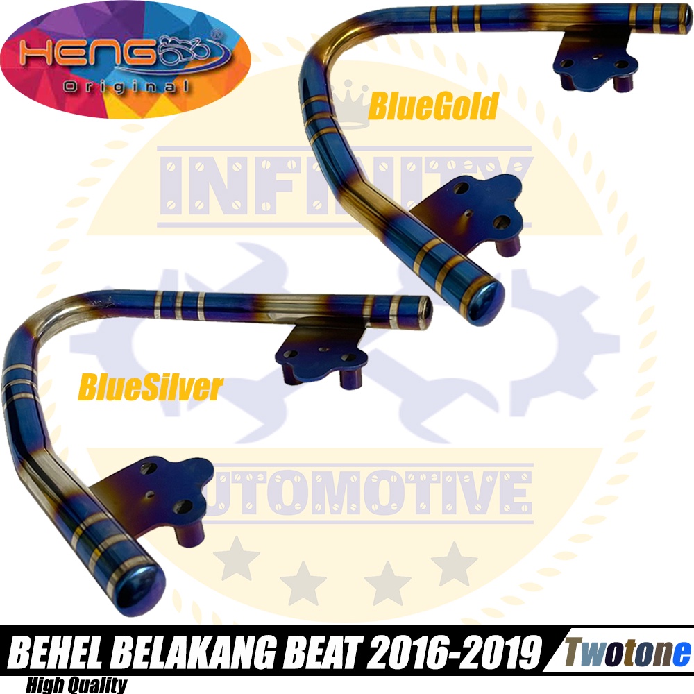 Behel Belakang Beat fi esp street 2016-2019 Batang Bulat Twotone Blue Gold Blue Silver Merek Heng ORI