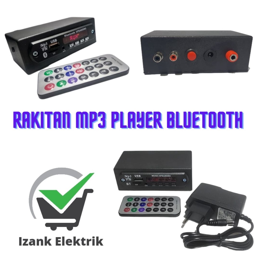 Jual MP3 RADIO BLUETOOTH PLAYER USB FM BOX MINI RAKKITAN FREE ADAPTOR