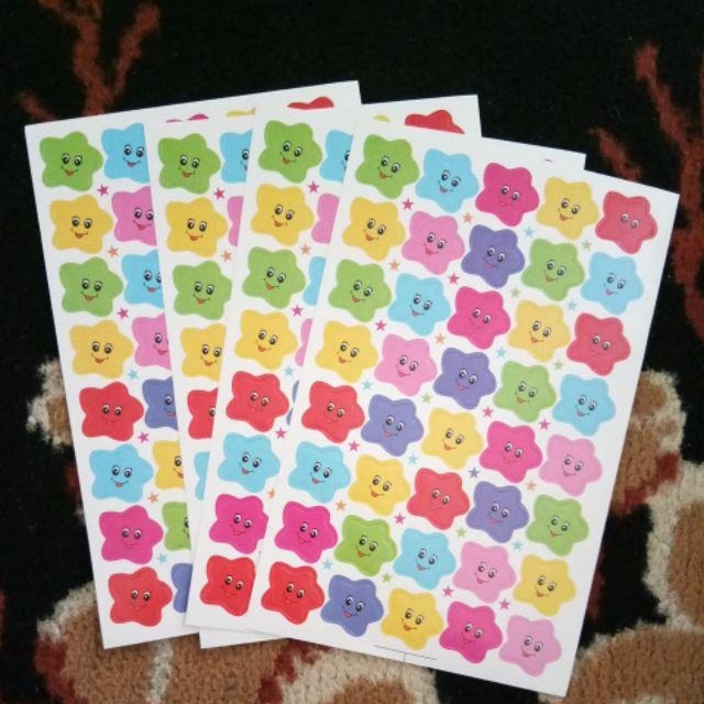 

Reward Stiker Bintang Tersenyum 1 PACK untuk hadiah atau apresiasi anak / Sticker Smile Anak