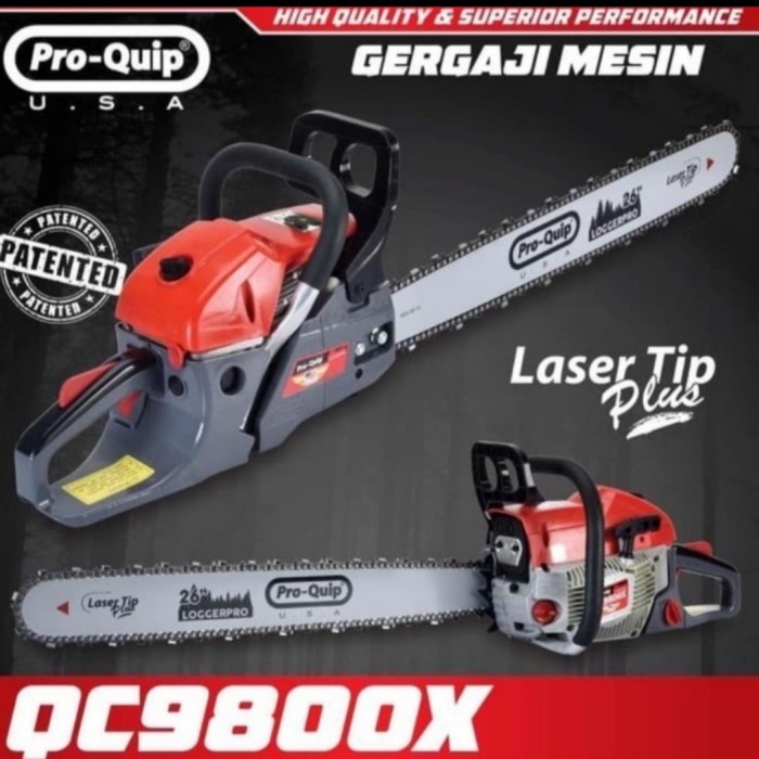 Gergaji Mesin Chainsaw 26inch PROQUIP QC9800X Gergaji Mesin 26in