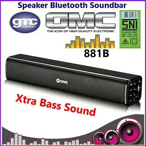 Speaker Bluetooth GMC 881B 25W RMS Radio USB Super Bass /Musik Box Bluetooth Full Bass /Salon Aktif 