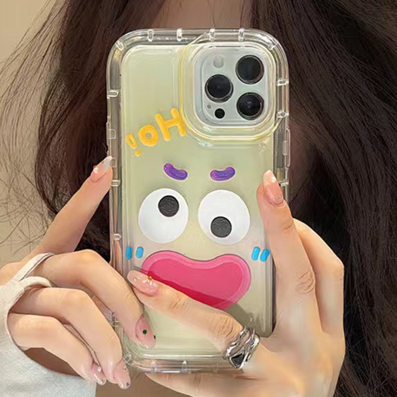 Soft Case Silikon TPU Transparan Motif Wajah Lucu Untuk IPhone 14 11 13 12 Pro XS Max 6 6S 7 8 Plus X XR
