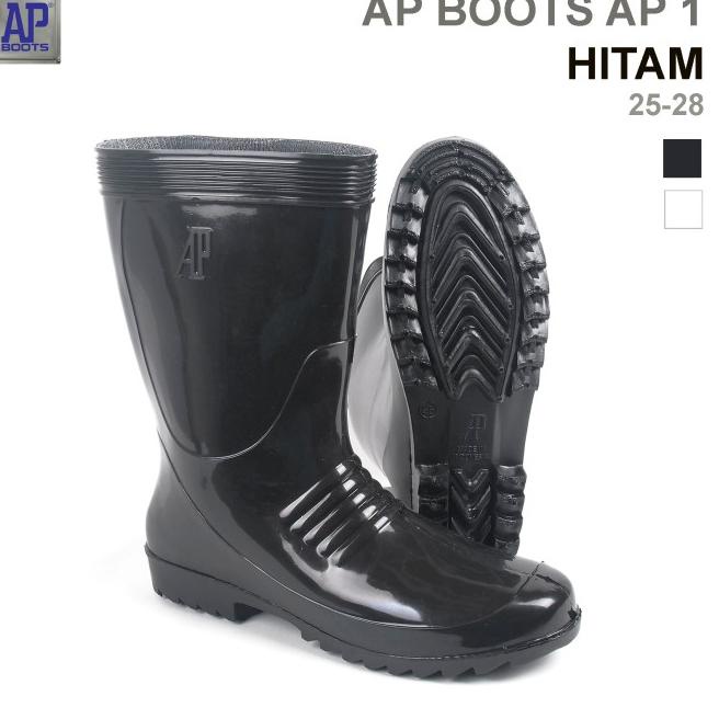 AP Boots AP 1 Hitam - Sepatu Boots PVC - 25