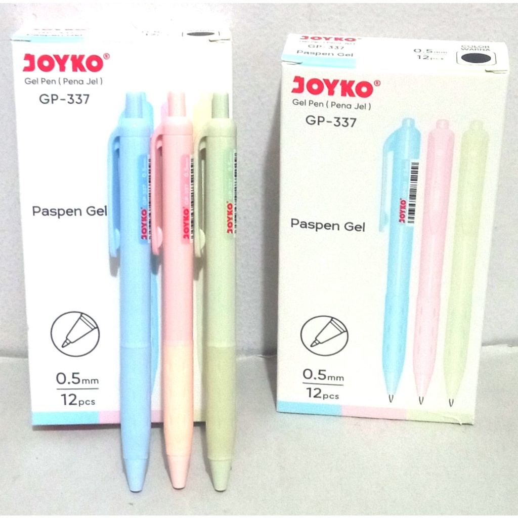 JOYKO Pulpen/ Gel Pen GP-337 Paspen Gel Hitam [ LUSIN ]