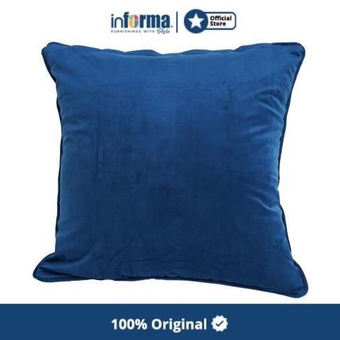 Informa - Sarung Bantal Sofa 55x55 Cm Velvet Poseidon - Biru