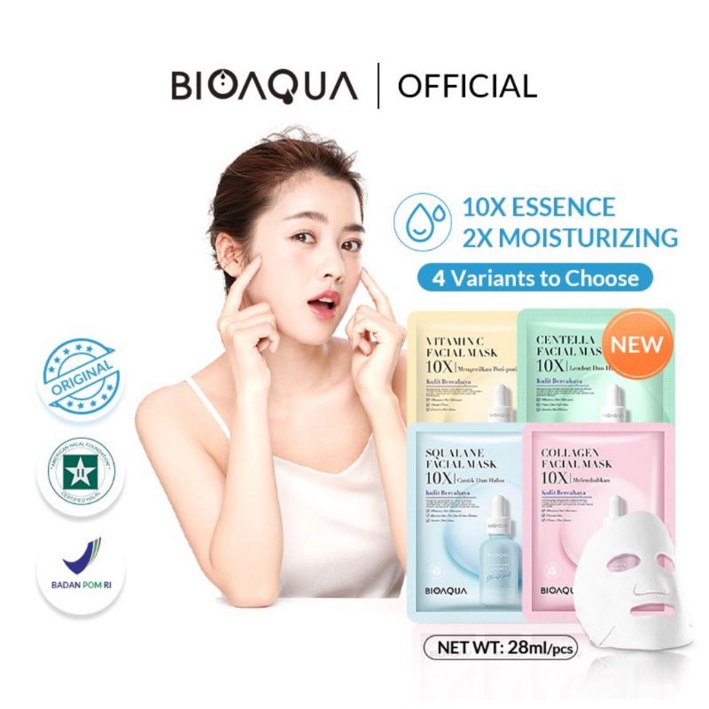 Bioaqua Facial Mask BPOM ~ Masker Bioaqua Original 100%