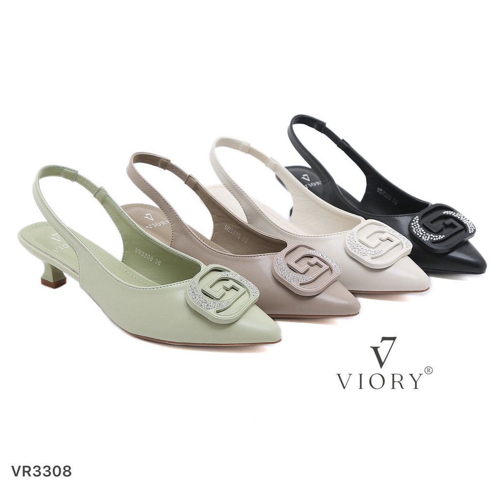 VIORY Sepatu Slingback Heels Shoes #VR3308 ORIGINAL