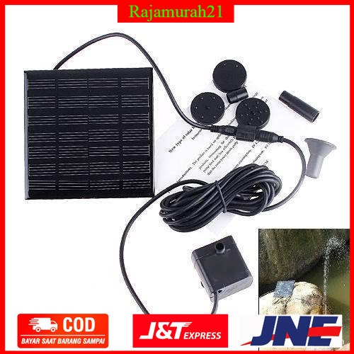 Air Mancur Kolam Tenaga Solar Matahari 7V 1.12W 150L/h - GY-D-001 - Black - OMHAO8BK