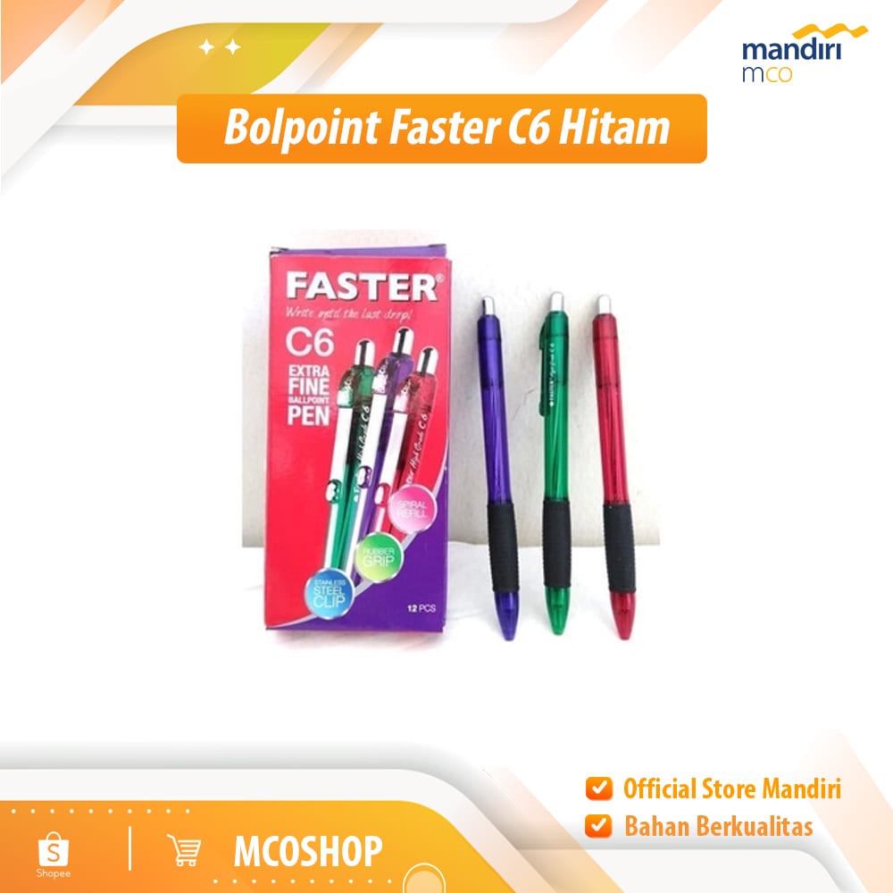 

Bolpoint Faster C6 Hitam