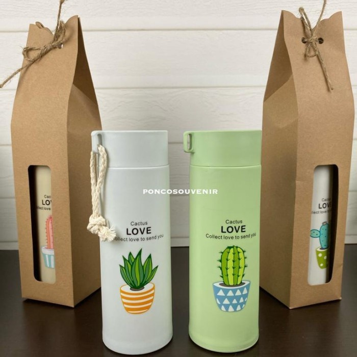 Souvenir Botol/ Tumbler Kaktus Box Rustic Polos