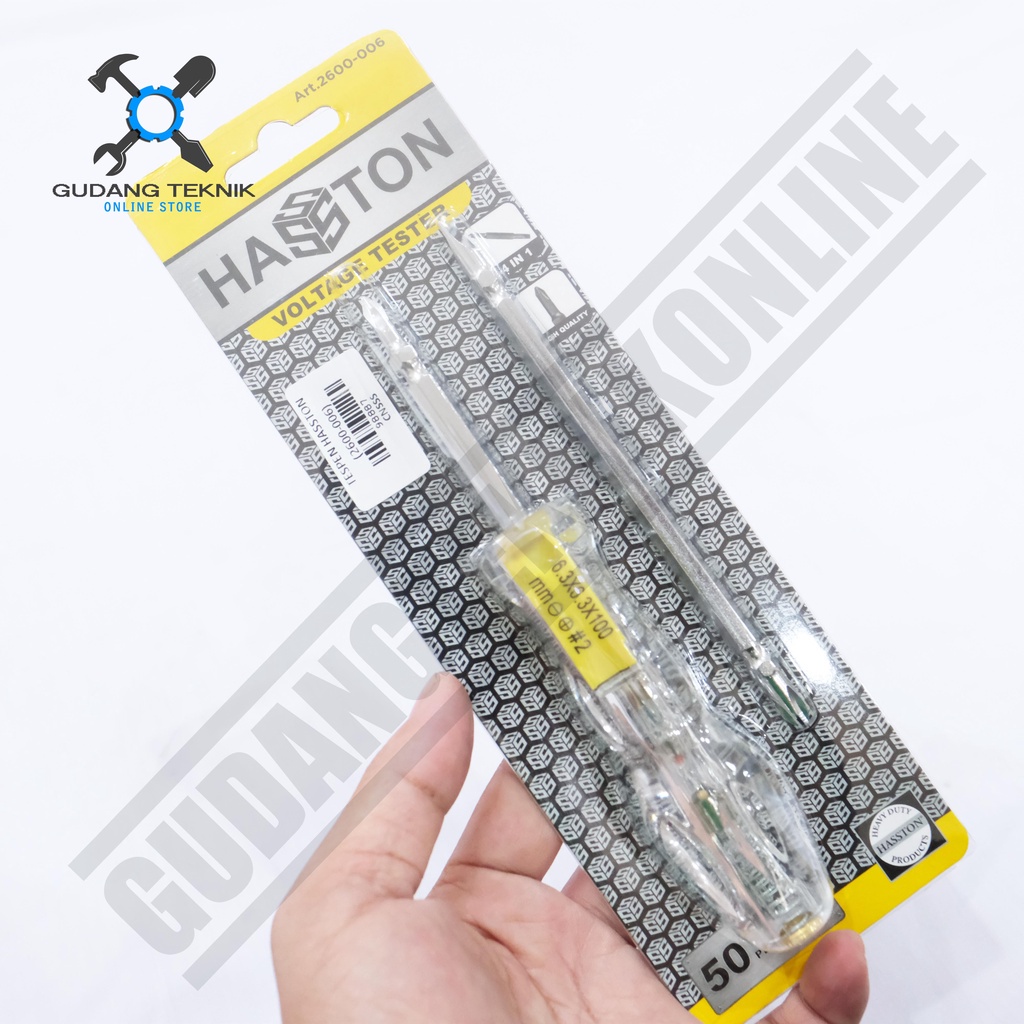 Tespen Obeng Bening Bolak Balik 2600-006 HASSTON PROHEX / Voltage Tester 4 Way 2600 006 HASSTON PROHEX