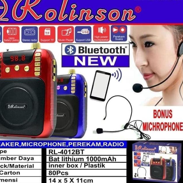 Speaker Pinggang MP3 + Radio + Mic Rolinson RL- 4012