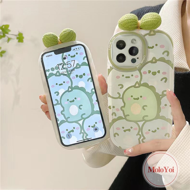 Soft Case Motif Kartun Dinosaurus 3D Untuk iPhone 11 Pro MAX XR 6 6s 7 8 Plus 7Plus 8Plus 12 13 Pro MAX X XS MAX SE 2020