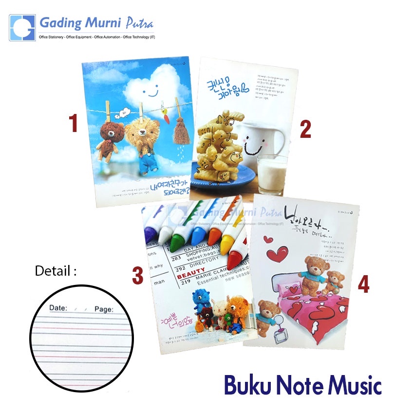

BUKU NOT BALOK MUSIK 4 BARIS