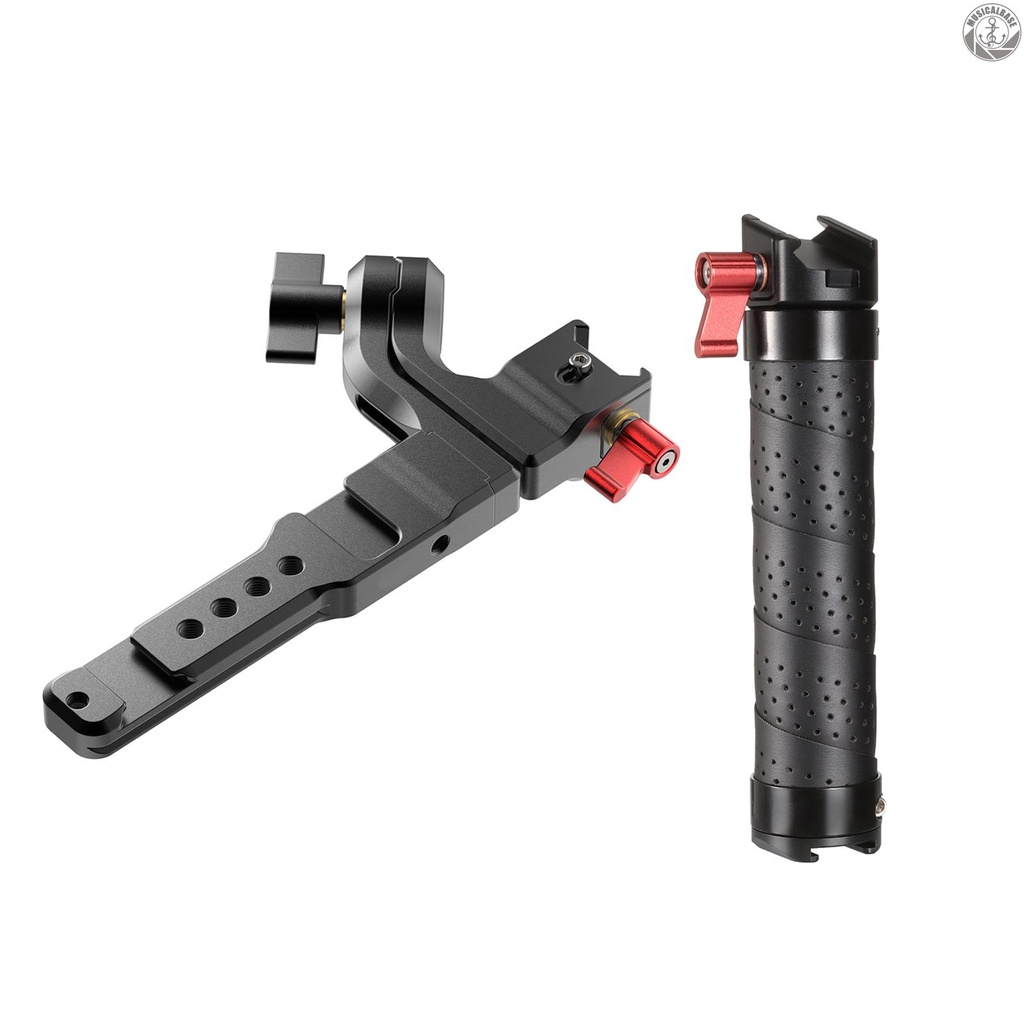 Andoer Handle Sling Aluminum Dengan Cold Shoe Universal 1 / 4 3 / 8 Interface Pengganti Untuk DJI Ronin S 2 / Ronin SC 2 Gimble