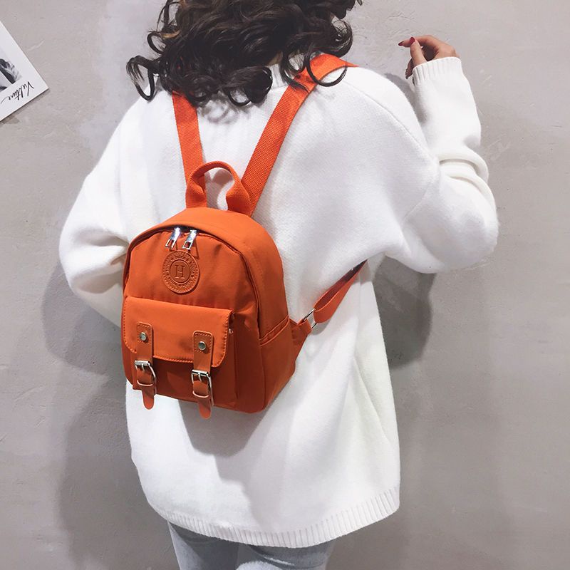 ஐ☒㍿Seraser Versi Korea Harajuku Kanvas Ransel Tas Kecil Wanita 2022 Baru Diagonal Cross All-Match Mahasiswa Tas Mini Tas Ransel