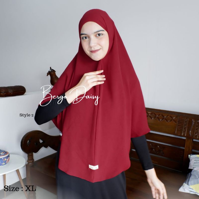 JILBAB BERGO DAISY CRINKLE UKURAN XL