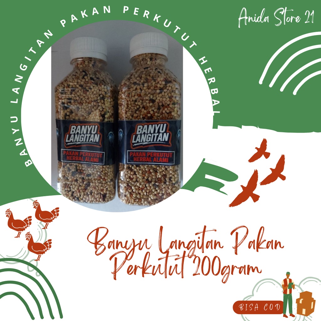 Banyu Langitan Pakan Perkutut Herbal Alami Milet Perkutut Banyu Langitan Isi 200gram
