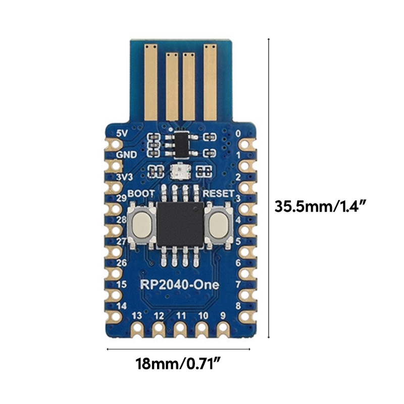 Btsg RP2040-One 4MB Flash MCU Board Berbasis Chip Mikrokontroler Raspberry Pi RP2040