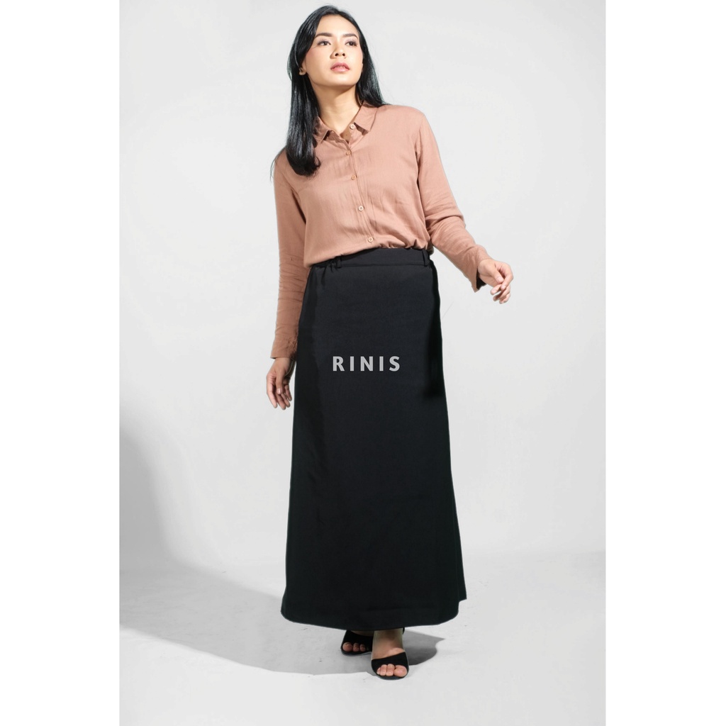 RINIS - [BIG SIZE] Rok Kerja A Line Maxi Size S - L10 Premium Quality