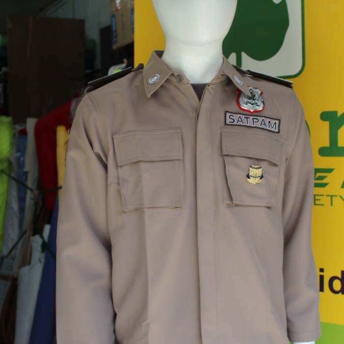 Baju Seragam Satpam -Pdl Satu Bahan Gaia Neo Premium Atasan