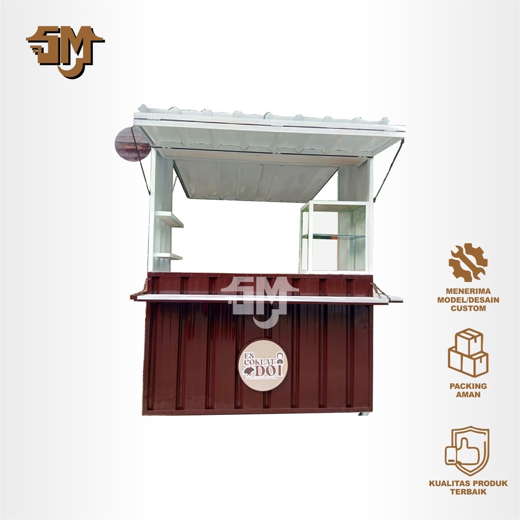 Jual Booth Es Coklat Tulangan Full Besi Hollo 150cmx60cmx200cm | Shopee