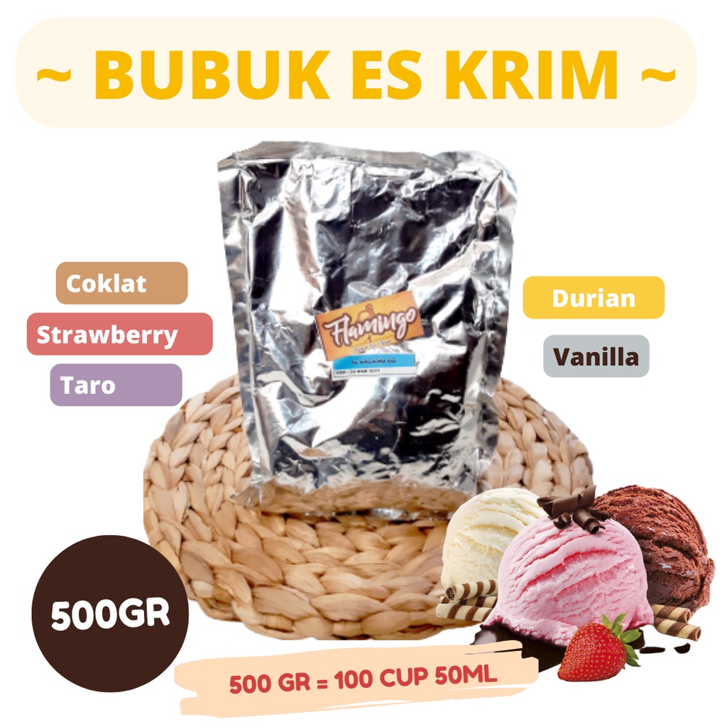 

FLAMINGO bubuk es krim instan 500GR, tepung es krim 500GR