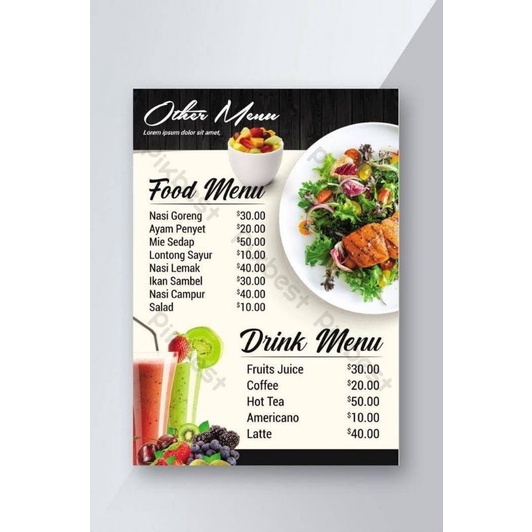 

daftar menu
