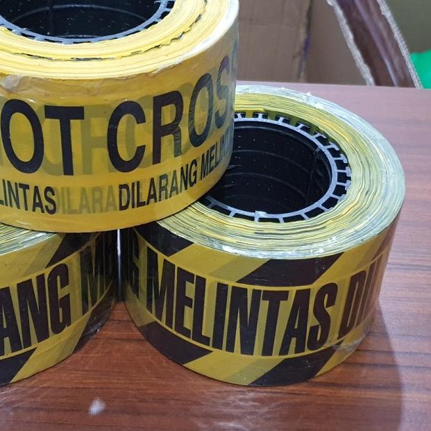

police line 3x300 dilarang melintas/ baricade tape bertulisan