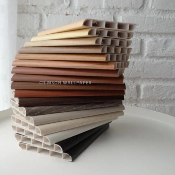 PLIN LANTAI PVC,LIS LANTAI PVC , LIS TEMBOK PVC / Lis parket / Vinyl - 6CM, PUTIH POLOS